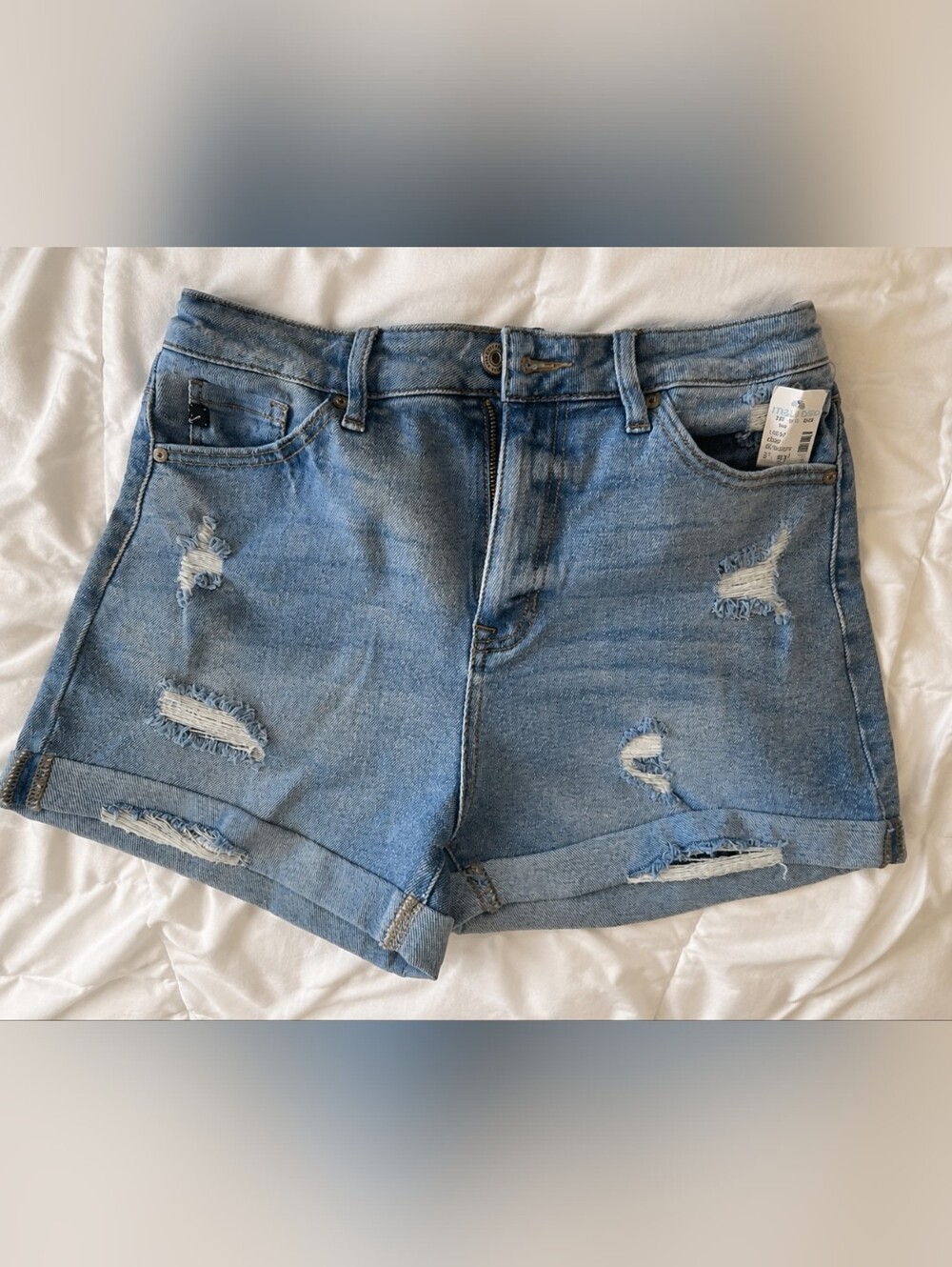 KanCan Light Blue High-Rise Denim Skirt